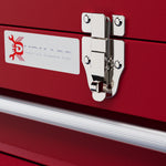 Boite à outils métallique coffret à outils caisse à outils 4 tiroirs + plateau tôle acier 51 x 22 x 39,5 cm rouge