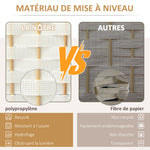 Paravent interieur en bois 6 panneaux 240 x 170 cm séparateur de pièce pliable pour salon, chambre à coucher, naturel