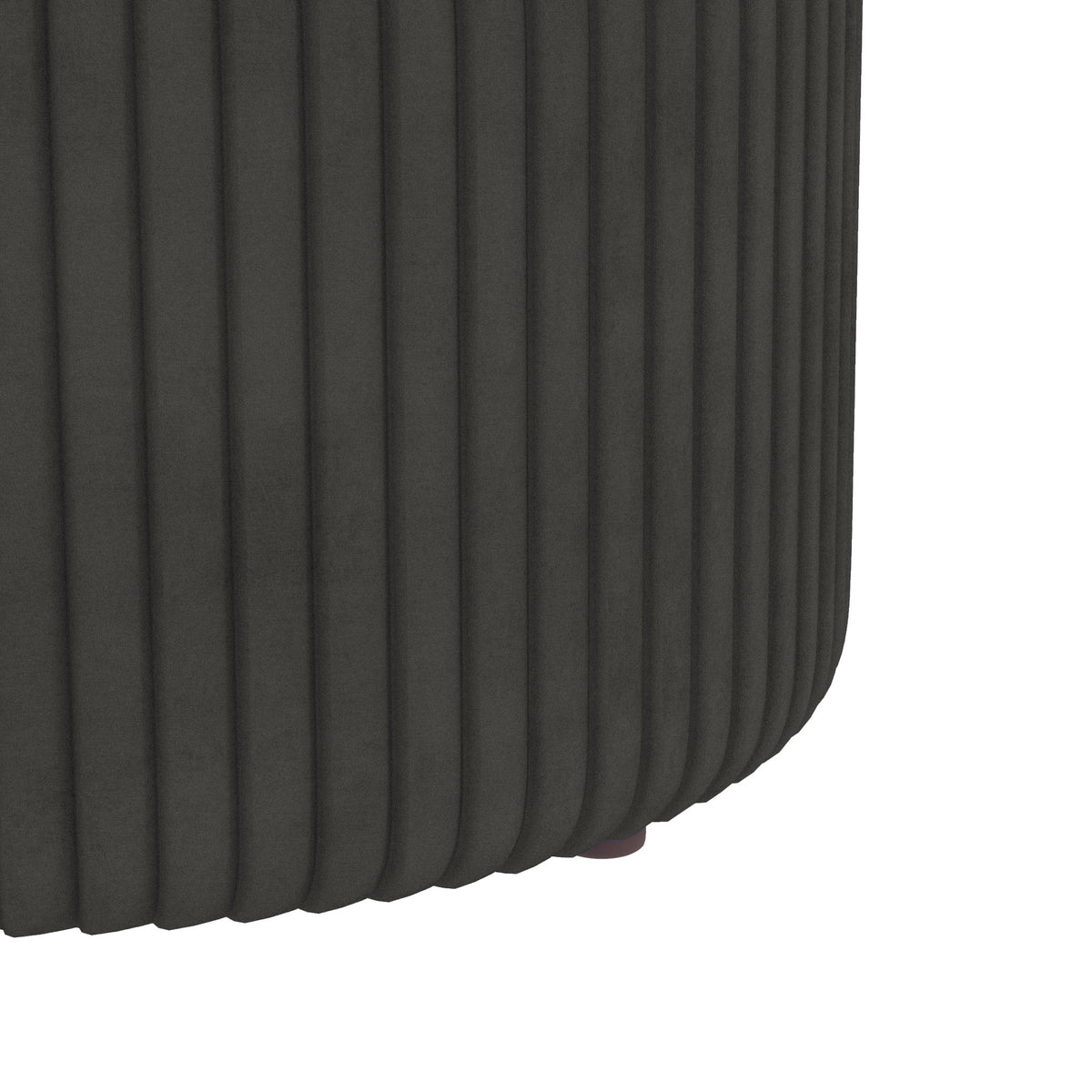 Pouf tabouret repose-pied coffre de rangement en velours côtelé 36 x 36 x 44 cm pour salon chambre gris-7