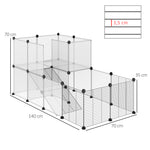Lot de 2 enclos pour petits animaux design DIY cage modulable pour cochon d'Inde lapin chinchillas