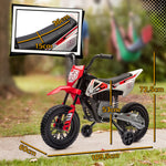 Moto électrique pour enfant moto cross pour enfants de 3 à 6 ans 2 moteurs 12V vitesse max. 5 km/h rouge
