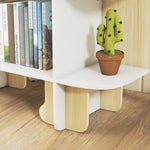 Bibliothèque enfant meuble de rangement pour jouets et livres 6 compartiments 120x28x72,2cm bois naturel