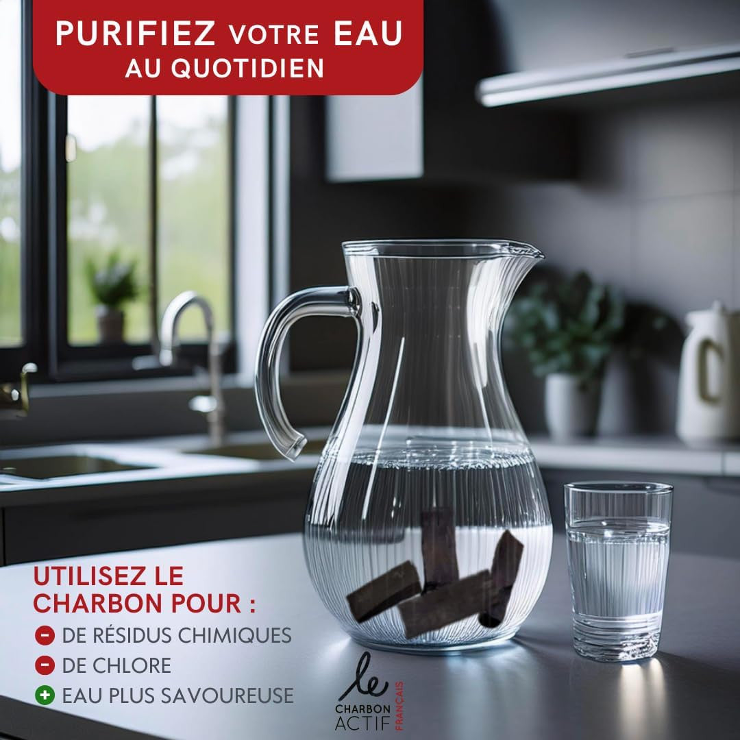 Charbon végétal filtre à eau offre vrac 1kg-1