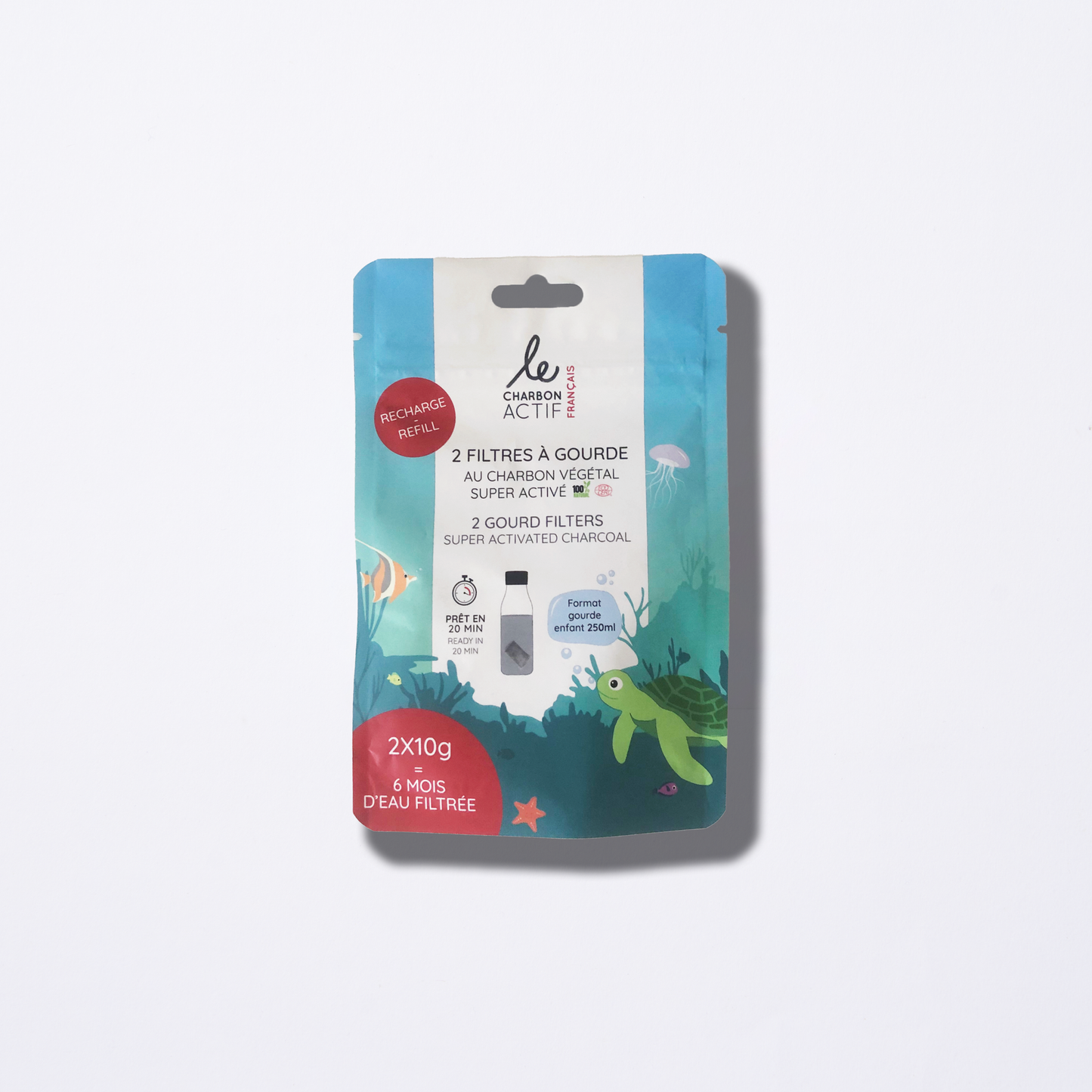 Lot de 2 filtres à gourde nomades enfant RECHARGE
