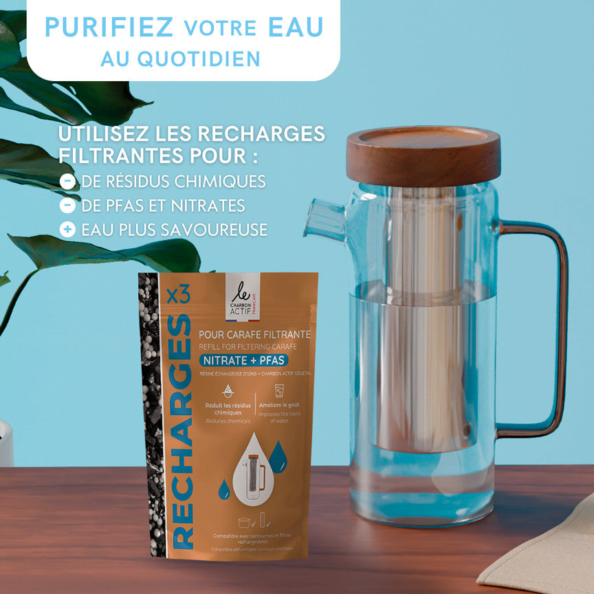 Recharges pour carafe filtrante PFAS+nitrates