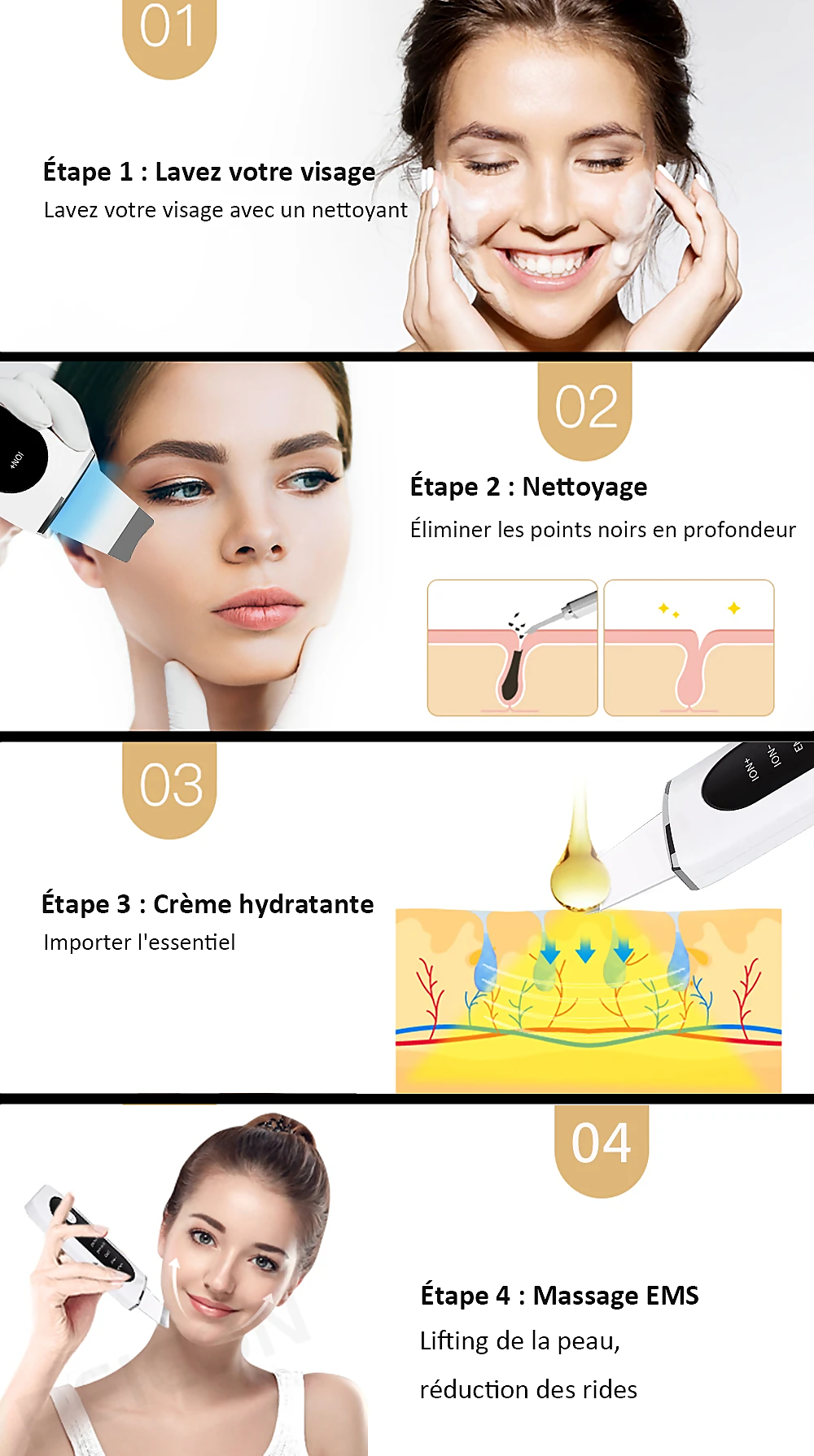 STELLAR - 5-Function EMS Lifting Exfoliator - Ultrasound & Photon Treatment