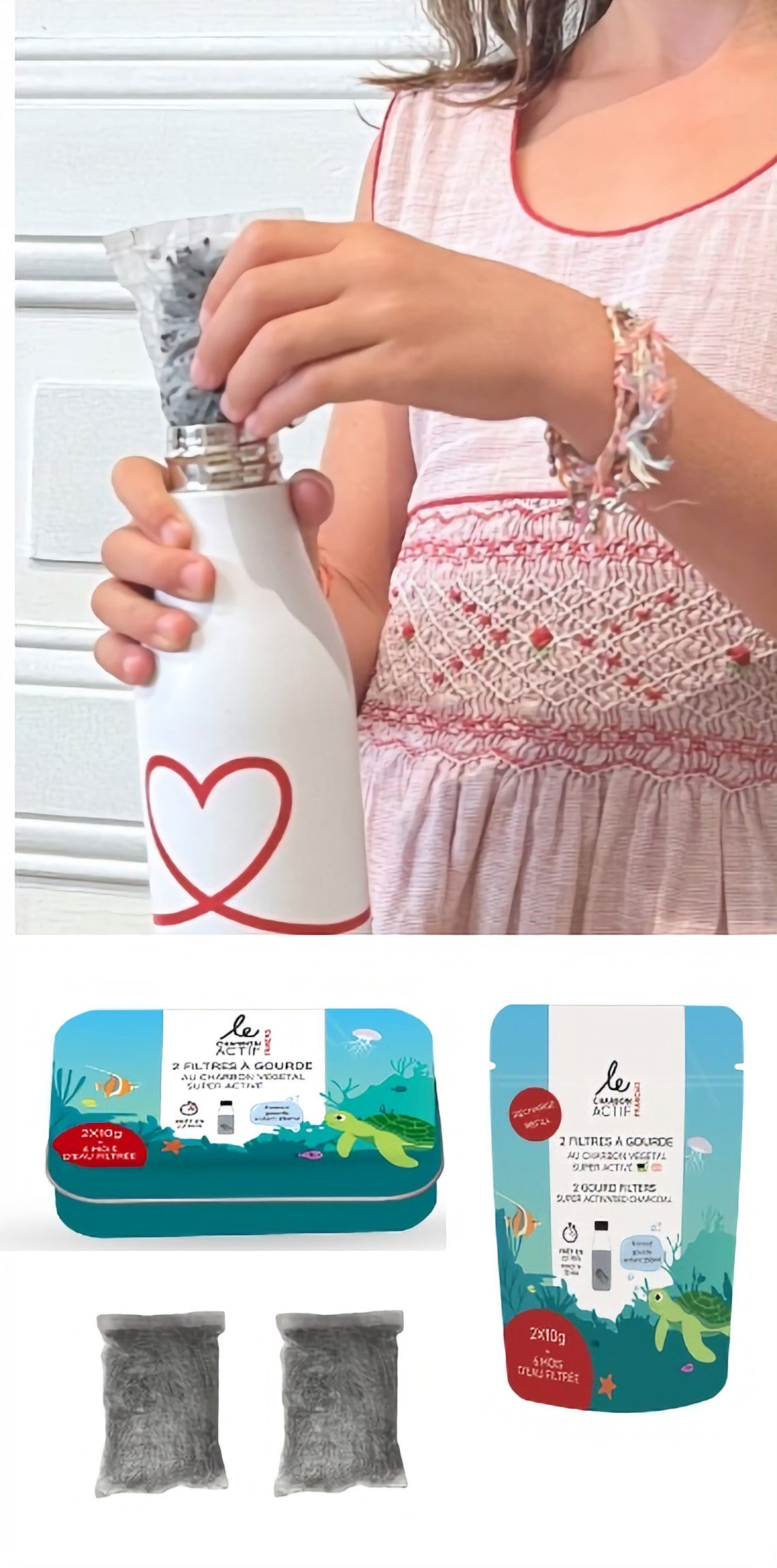 Lot de 2 filtres à gourde nomades enfant RECHARGE