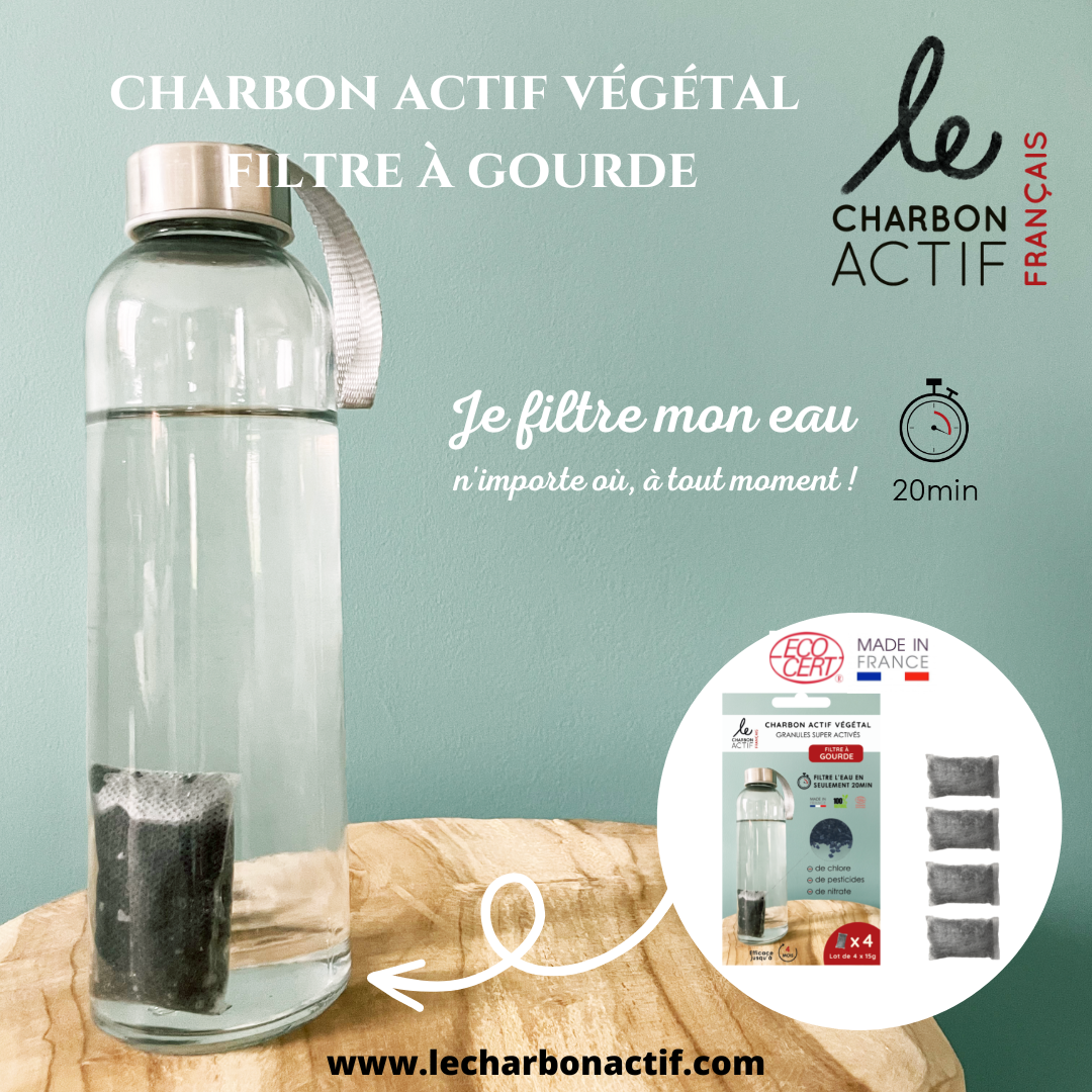 Lot de 2 ou 4 Filtres à gourde nomades, gourde filtrante