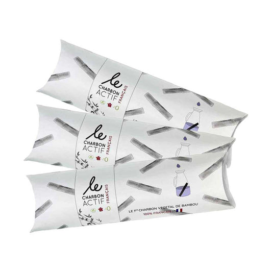 X3 Charbons de bambou 100% français filtre à eau