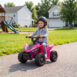 Haurrentzako Quad Elektrikoa 6 V, Haurrentzako Auto Elektrikoa, Litiozko Bateria, Gehienezko Abiadura 2 Km/O, 18-48 Hilabete, Arrosa