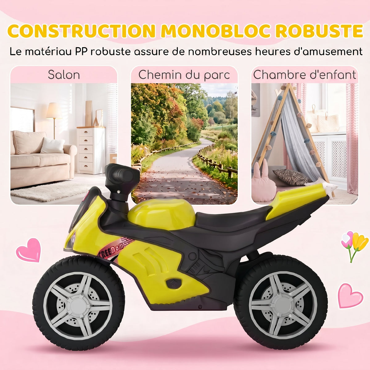 Draisienne pour Enfant, Vélo d'Équilibre avec Musique et Roues Extra-Larges, pour Filles et Garçons 18-36 Mois, Vert