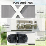 Armoire abri de Jardin Remise pour Outils Bois de Sapin pré-huilé Toit bitumé incliné - Grande Porte verrouillable loquet - 2 étagères - dim. 75L x 56l x 115H cm