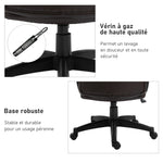 Bureaustoel ergonomische bureaustoel verstelbaar zwenkwielen 360° draaibaar PU-kunstleer bekleding 64 x 73 x 106-115,5 cm chocolade