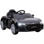Voiture Électrique Enfants 12V Audi R8 Spyder, Véhicule Électrique, 2 Moteurs, Télécommande 2,4G, Batterie Lithium, Noir