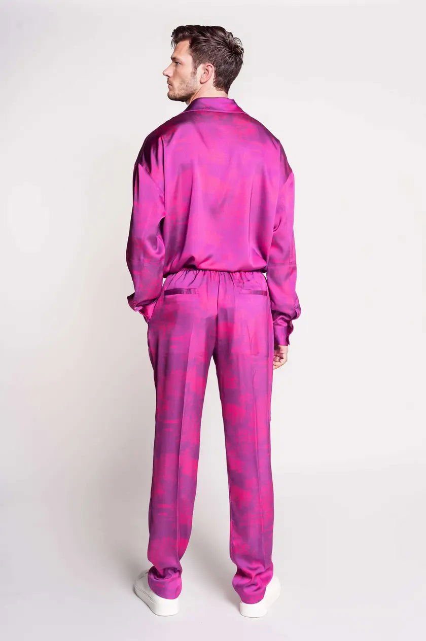 Pantalon en Soie 100% Imprimé Savane – Fabriqué en France – Erverte Paris