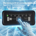 Machine à glaçons commerciale 36 kg/24h, acier inoxydable, ice maker, capacité 5,5 kg, 36 cubes par 10 minutes,
