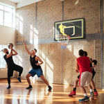 Panier de basket mural panier de basket extérieur panneau incassable filet anti-déchirure 110 x 90 x 70 cm noir
