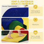 Motoriekparcours voor kinderen modulaire klimspeelset 5 gigantische schuimrubberen blokken 181 x 39 x 44 cm meerkleurig