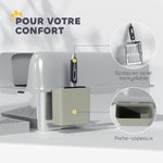 Bac à litière pour chat en acier inoxydable facile à nettoyer avec bords hauts anti-fuite d'urine, pelle inclus, gris