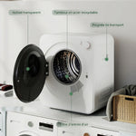 Sèche-linge à évacuation portable 2,5 Kg, sèche-linge électrique 400/800 W, 5 modes de séchage, 48 x 44 x 57 cm, blanc