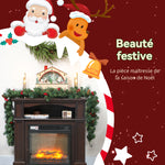 Guirlande de Noël artificielle 180 cm, décoration de Noël, 162 branches denses, pommes de pin, grappes de baies, vert