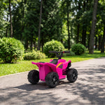 Haurrentzako Quad Elektrikoa 6 V, Haurrentzako Auto Elektrikoa, Litiozko Bateria, Gehienezko Abiadura 2 Km/O, 18-48 Hilabete, Arrosa
