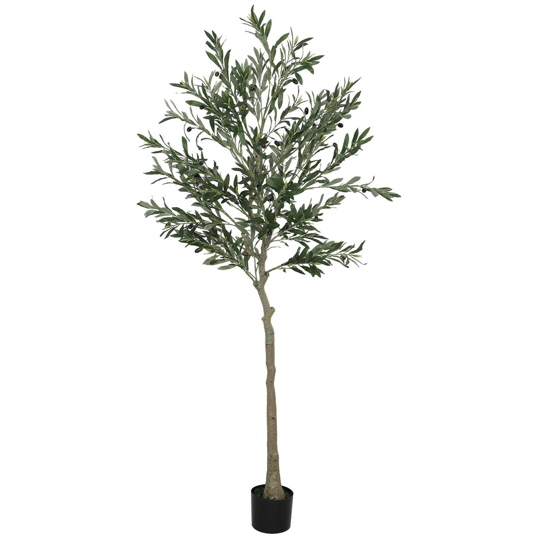 Olivier artificiel 180 cm plante artificielle intérieur, décoration pour maison, bureau, salon, chambre