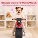 Draisienne pour Enfant, Vélo d'Équilibre avec Musique et Roues Extra-Larges, pour Filles et Garçons 18-36 Mois, Rouge