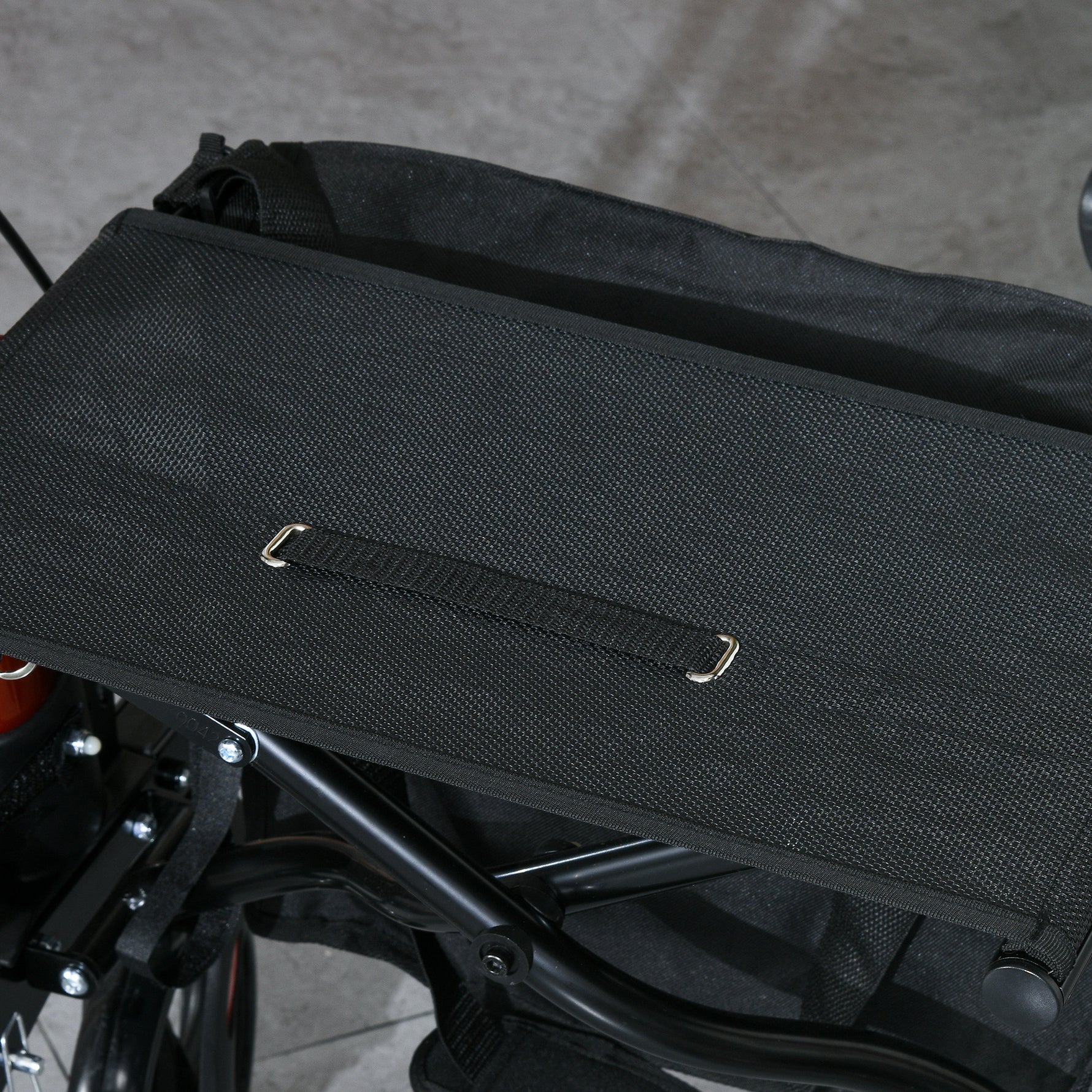Déambulateur 4 Roues Pliable en Aluminium, Hauteur Réglable 6 Positions, Freins Doubles, Rangement, 64x67x92cm, Rouge