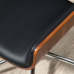 Chaise de bureau design vintage hauteur réglable pivotant 360° piètement chromé 53 x 60 x 86-96 cm gris