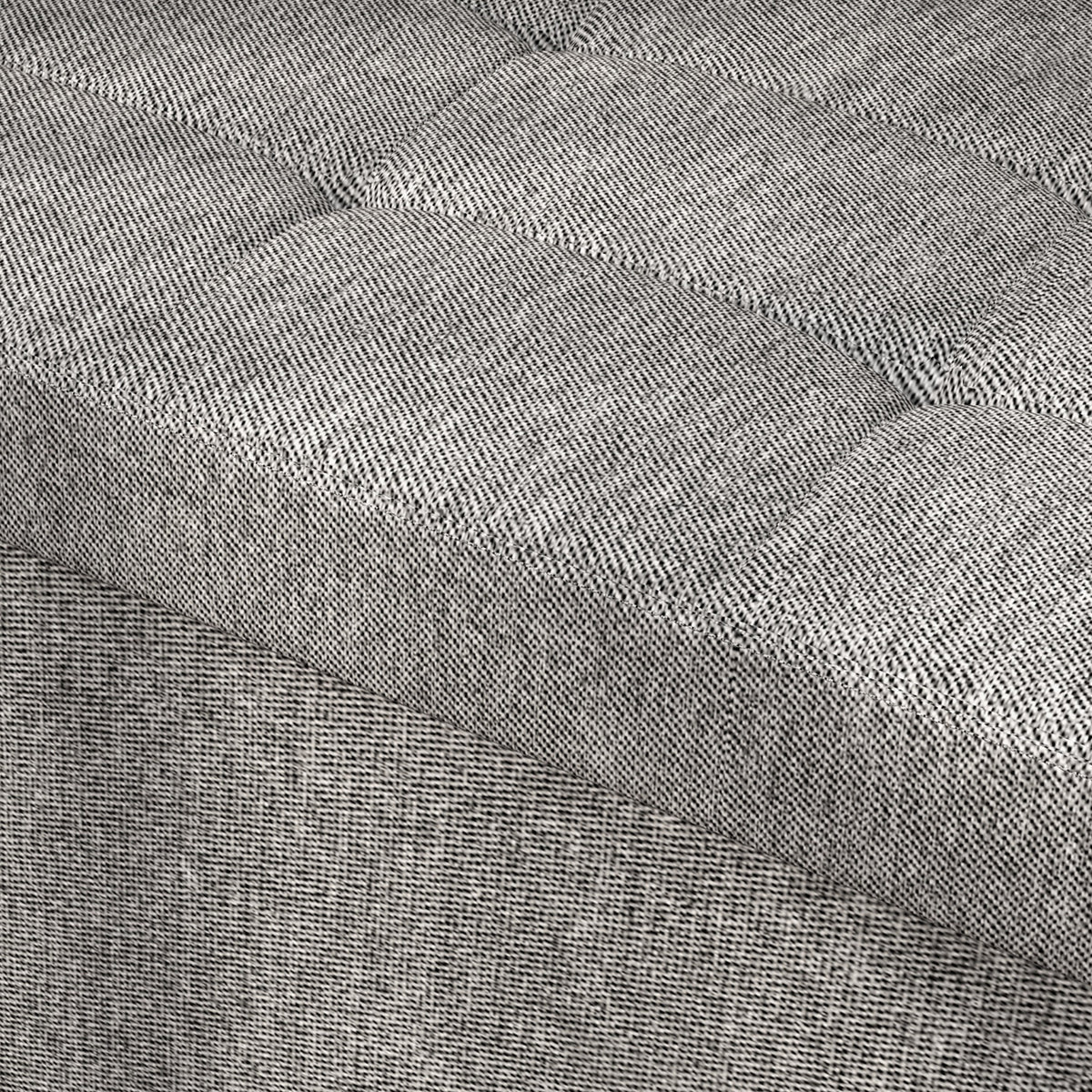 Banc de rangement pouf de rangement pliable bout de lit repose-pieds avec couvercle 76L x 38l x 38H cm gris clair