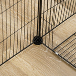 Lot de 2 enclos parc modulable pour petits animaux lapins rongeurs chiots 36 panneaux en fil d'acier 4 portes noir