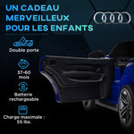 Voiture véhicule électrique enfant 12 V - télécommande parentale - effets sonores, lumineux - Audi RS E-tron GT bleu
