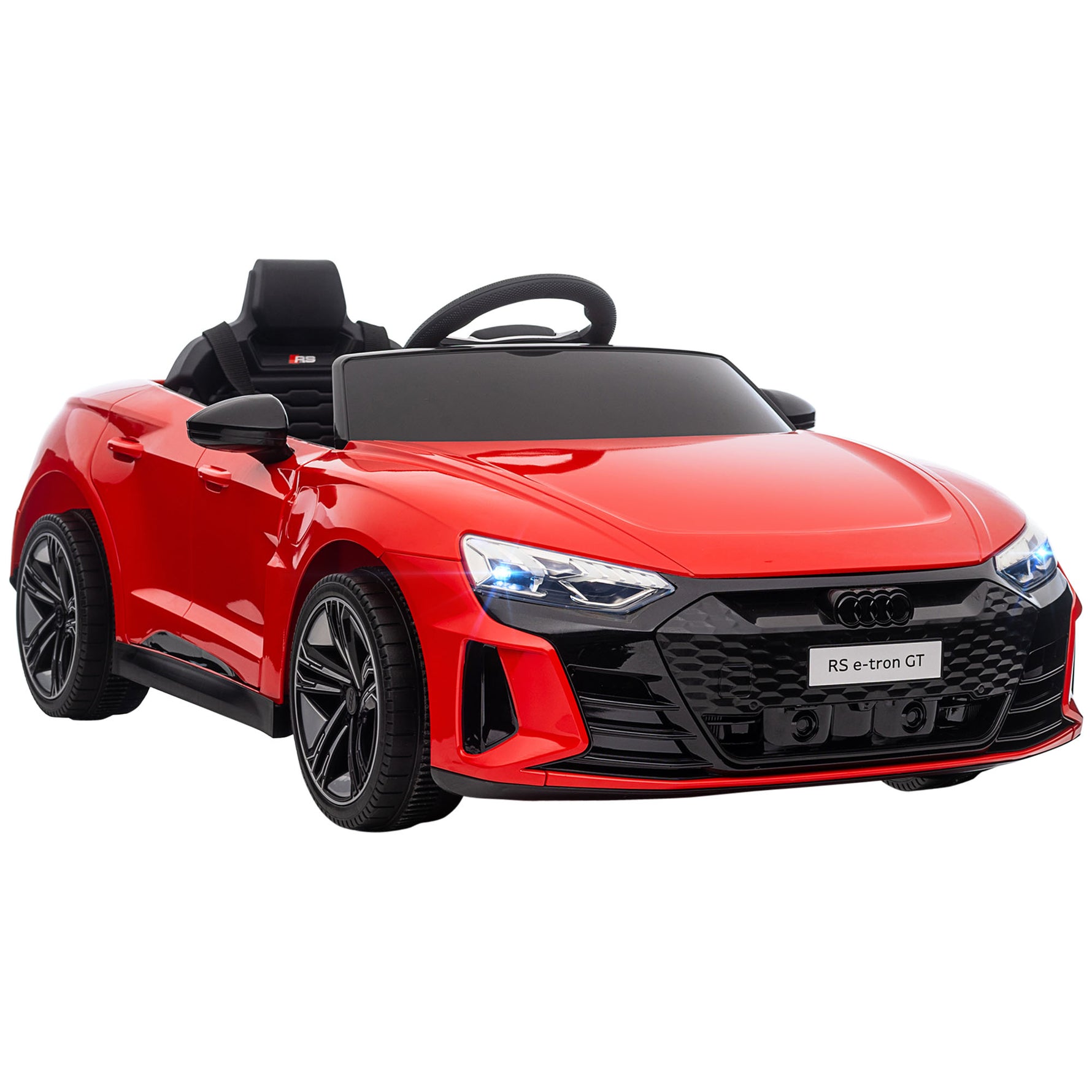 Voiture électrique enfant 12 V - véhicule électrique avec télécommande parentale fournie - V. Max. 5 Km/h - effets sonores, lumineux - Audi RS E-tron GT rouge