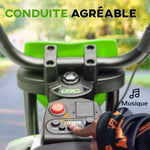 Moto électrique pour enfant moto cross pour enfants de 3 à 6 ans 2 moteurs 12V vitesse max. 5 km/h vert
