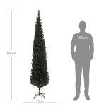 Sapin de Noël artificiel, arbre de Noël, base en acier, 390 branches épines, décoration de Noël, Ø 55 x 195H cm, vert