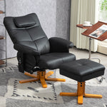 Fauteuil massant avec repose-pied, dossier inclinable jusqu'à 135°, coffre de rangement, télécommande