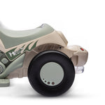 Moto elettrica per bambini 2-5 anni, 3 ruote, 6 V, 3 km/h, con funzione bolle, effetti luminosi e sonori, bianco crema