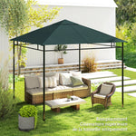 Toile de rechange pour pavillon tonnelle tente toit de remplacement gazebo de jardin tissu polyester 180 g/m²