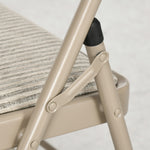 6er-Set Klappstühle, tragbare Esszimmerstühle, Stahlrahmen, Maße 45B x 46T x 78H cm, beige