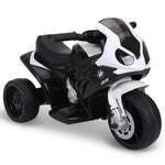 Moto électrique enfants sous licence BMW S1000 RR, 3 roues, 6V et 2,5 Km/h, voiture électrique enfants avec effets lumineux et sonores, moto enfant, charge max. 20 kg, noir
