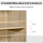 Support d'imprimante - Caisson d'organisation de Bureau Roulant - Dim. 80l x 40P x 72H cm en Bois Chêne clair