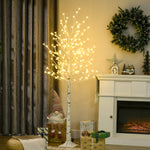 Albero luminoso a LED 180 cm 180 LED bianco caldo, albero artificiale di ciliegio in fiore, IP44, interno esterno, bianco