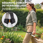 Ensemble de 4 cisailles de jardin avec taille-haies, ébrancheurs, sécateurs et scie pliable, poignée en aluminium