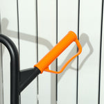 Treppensteiger-Sackkarre klappbar 120 kg 6 Räder, Stahl-Transportkarre mit Spanngurten, 44x67x106,5 cm, orange