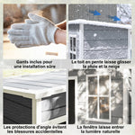 Abri de jardin 1,14 m² pour outils - porte verrouillable, aération et fenêtre - dim. 151L x 92l x 193H cm  - plastique, gris