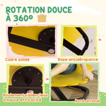 Chaise pivotante sensorielle pour enfant, siège pivotant pour l'entraînement de l'équilibre et de la coordination, jaune
