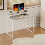 Bureau d'ordinateur pliable avec support d'écran, pour chambre, petits espaces, 100 x 48 x 87,5 cm, bois naturel