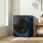 Sèche linge à évacuation, sèche-linge électrique 1000 W 3 Kg, modes Extra Dry et ECO, minuterie, acier inoxydable, bleu