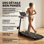 Tapis de Course Electrique Pliable - .fr x FFHandball - Tapis Roulant 1-12 Km/h 500 W écran LCD 12 programmes Noir